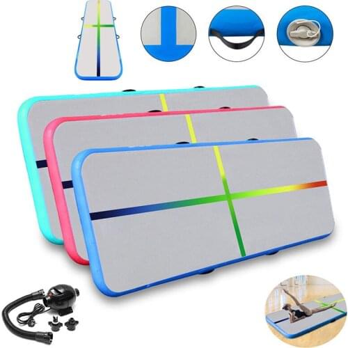 Rainbow Air Track Inflatable Gymnastics Airtrack Gym Mat Yugo Inflatable Air Gym Air Track Home use Free Shipping