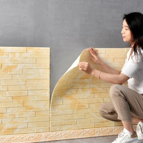 Self-adhesive 3d wall brick cement wall sticker bathroom waterproof sticker brick pattern wallpaper waterproof soundproof sticke