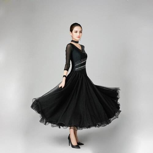 Blue ballroom dress standard dance dress plus size ballroom dance costume red tango dress waltz dress tango costume
