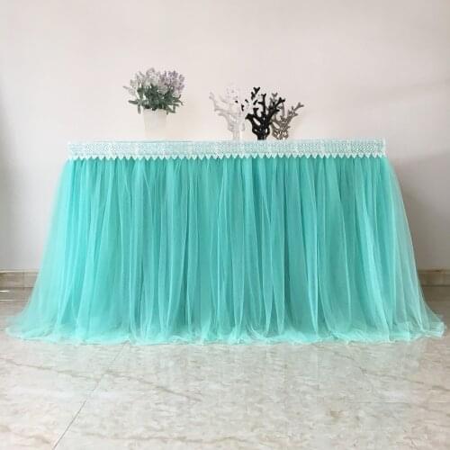 Table Cloth Decoration for Wedding Birthday Party Hotel Banquet Tablecloths Table Cover Yarn Table Tutu Skirt for Kid Birthday