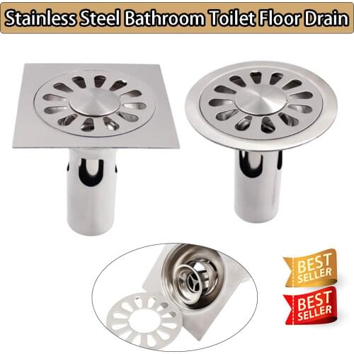 Stainless Steel Bathroom Toilet Deep Water Floor Drain Hair Catcher for Bathroom Wash Machine Toilet Sewer