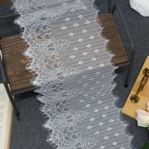 High Quality 24CM Wide Delicate Small Bone Line Plum Eyelashes Lace Fabric DIY Garment Skirt Stitching Accessories RS3296
