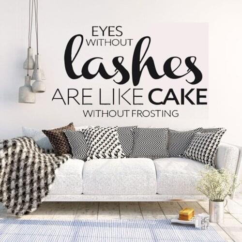 YOYOYU Beauty Salon Vinyl Wall Sticker Eyelashes Quotes Remove Decal Livingroom Bedroom Home Decoration Art Poster ZX451