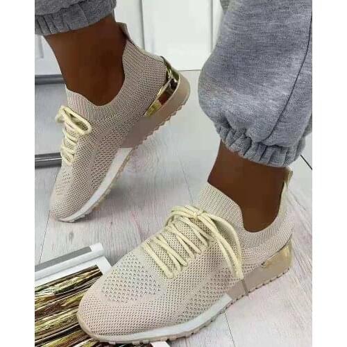 Mesh Women Sneaker Shoes Summer Fashion Breathable Cross Tie Platform Woman Casual Sport Shoes Lace Up 2021 Zapatos De Mujer