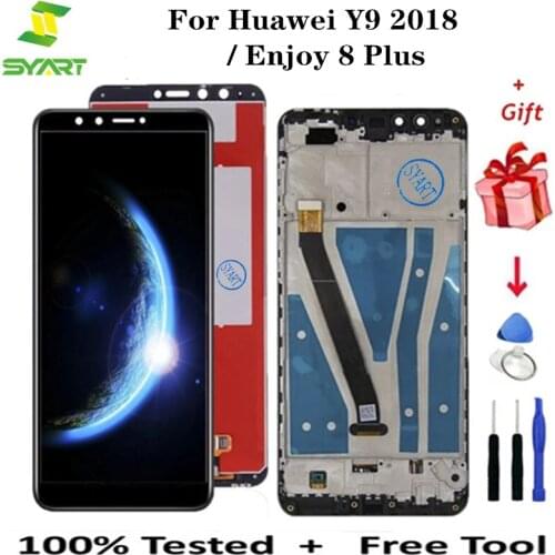 For Huawei Y9 2018 LCD Display Touch Screen Digitizer Assembly For Enjoy 8 Plus FLA-L22 FLA-LX2 FLA-AL00 FLA-LA10 5.93" LCDs