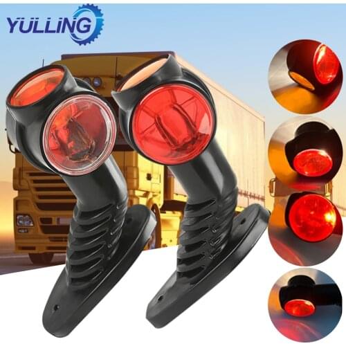 1 Pair 24V Trailer LED Side Marker Lighting Outline Marker Truck Light Van LED Lights Trailer Side Marker Light For Trailer