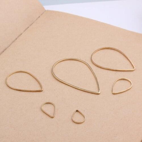 10pcs Gold/White K Water Drop Pendant Charms Connector for DIY Earrings Making Earring Findings Jewelry Accessories Wholesale