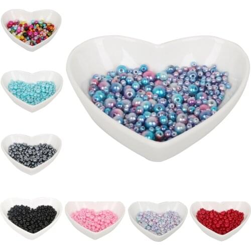 350pcs Mixed Size 4mm-10mm ABS imitation pearl bead round loose beads for DIY jewelry findings handmade necklace DIY phone case