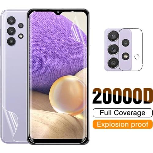 3in1 Hydrogel Front+Back Film For Samsung Galaxy A32 5G 4G Screen Protector a32 sm-a326f/dsn 6.5'' Camera Lens Protective Film