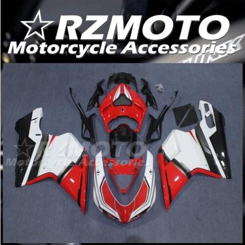 4 Gifts New ABS Injection Fairings Kit Fit for Ducati 848 evo 1098 1198 1198s 2007 2008 2009 2010 2011 2012 white glossy