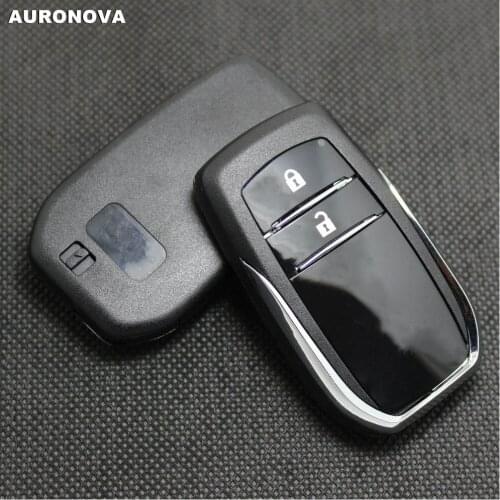 AURONOVA Smart Key Shell for TOYOTA CAMRY RAV4 CROWN FORTUNER HIGHLANDER PRADO 2 Buttons Remote Car Key Case With Uncut Blade