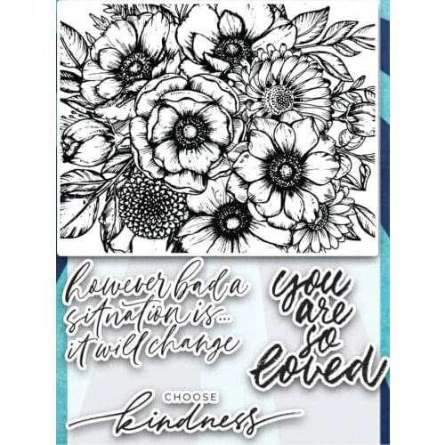 FLOWER Transparent Clear Silicone Stamp/Seal for DIY scrapbooking/photo album Decorative clear stamp A6000