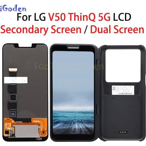 Original For LG V50 ThinQ 5G LCD Dual Screen Display Touch Screen Digitizer Assembly For LG LMV500EM lcd Secondary Screen Parts