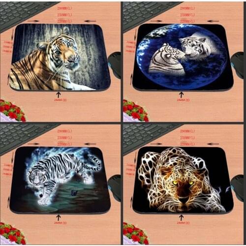 DIY Fierce Tiger Print Custom, Hd Personality Mouse Pad, Non-Slip Rubber Rectangle Decorate Your Desk, As A