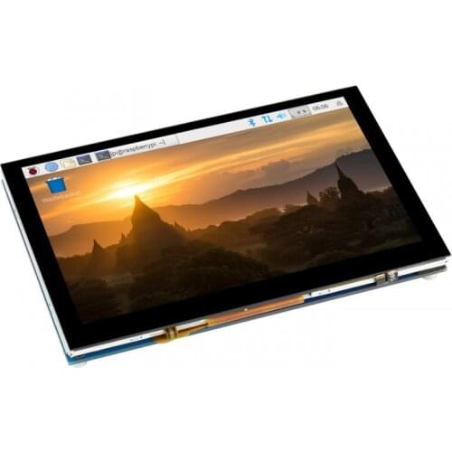 5inch Capacitive Touch Display for Raspberry Pi, DSI Interface, 800×480,Supports Pi 4B/3B+/3A+/3B/2B/B+/A