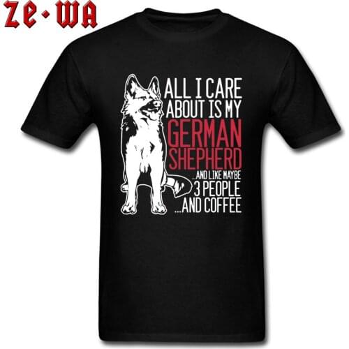 German Shepherd Dog Mens T Shirt Normal Short Sleeve Tops & Tees Fathers Day Custom Casual T Shirt Wholesale Clothes Men