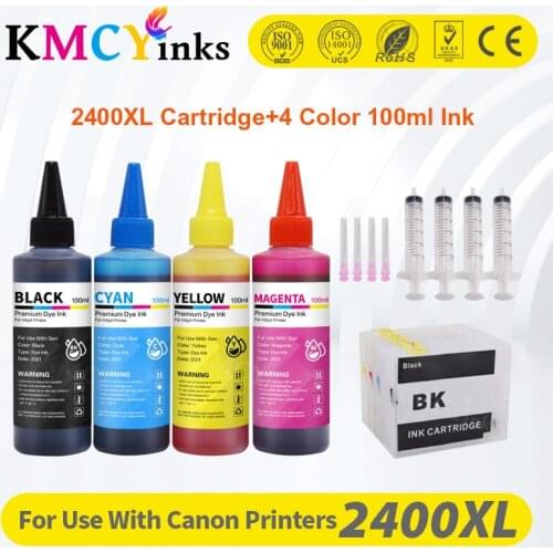 KMCYinks PGI2400 PGI2500 Refillable Ink Cartridge For Canon iB4040 MB5040 MB5340 MB5140 MB5440 IB4140 IB4050 MB5050 MB5350