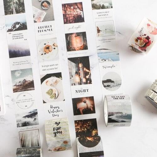 15-100mm Kawaii Leaf Travel Number Washi Tape Stickers Scrapbooking Masking Tape School Office Supplies Bullet Journal sl1403