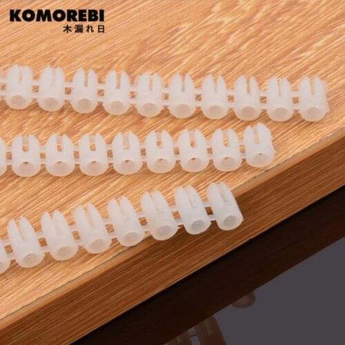 KOMOREBI 100pcs Plastic expansion pipe M4 rubber plug plastic pipe nylon column expansion screw anchorhole plugins wall plugs