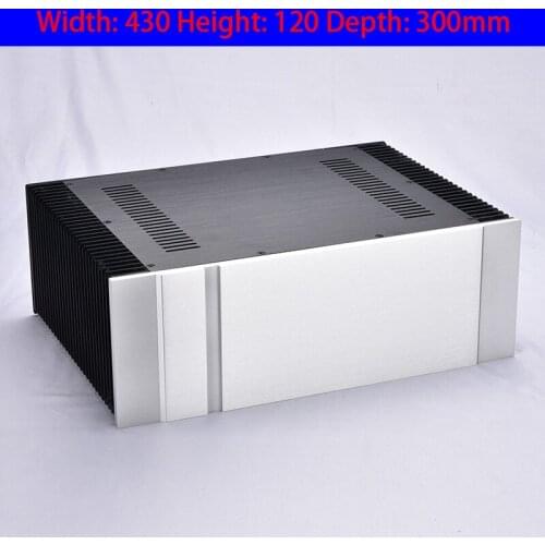 KYYSLB 430*120*300mm 4312PASS Class A Amplifier Chassis Box House DIY Enclosure with Power Base Feet Screw Amplifier Case Shell