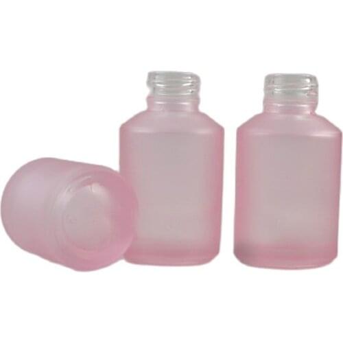 15ML 30ML Frosted Pink Dropper Bottle with Black Cap, High-end Matte Pink Essential Oil Bottle, Glass Liquid Cosmetic Container