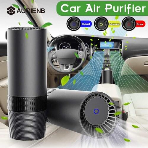 AUGIENB Mini Car Air Purifiers Negative Ions Air Cleaner Ionizer Air Freshener Removing PM2.5 Formaldehyde For Car Home Office