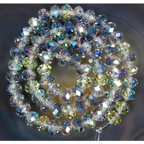 Fashion jewelry beads Charming 100pcs 3x4mm Multicolor Crystal chalcedony Loose Beads Wholesale and retail