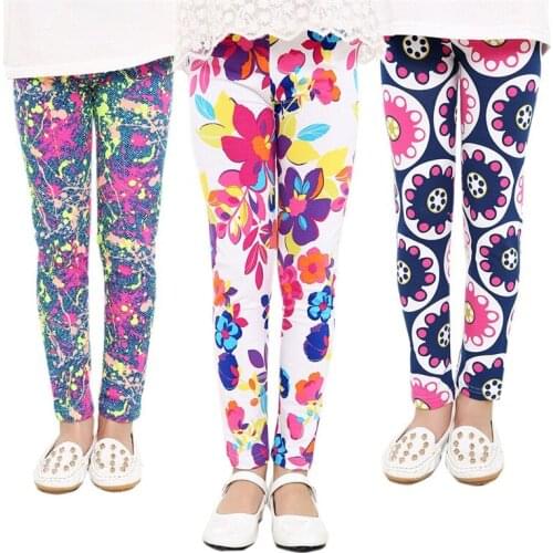 Girl Clothes 1-10Y Girls Leggings Pants Cotton Kids Trousers Print Flower Skinny Children Leggings For Girls Fall Pants for Kids