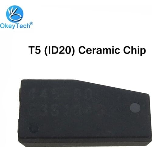 OkeyTech 20pcs/lot T5 Car Key Transponder Blank Carbon Cloneable Cemamic Chip T5 ID20 for Locksmith Tool ID 20-T5