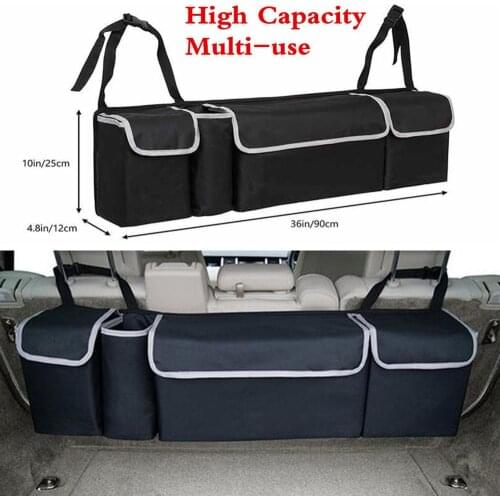 Car Organizer Trunk Backseat Adjustable Storage Bag Net High Capacity Multi-use Oxford Back Interior Accessories Automobile Seat