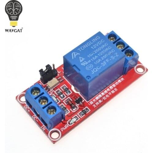 One 1 Channel 12V Relay Module Board Shield with Optocoupler Support High and Low Level Trigger for Arduino WAVGAT