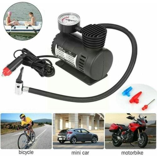 Portable Car Auto 300PSI C300 12V Mini Air Compressor Electric Tire Air Car Pump Compressor Mini C300 12V Air Inflator 300P T7X2