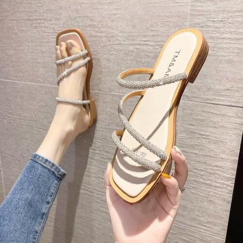 Flat Sandals Womens Summer Fashion Slippers Mujer Outdoor Beach Sandals Ladies Flip Flops Slides Casual Ladies Womens Shoes