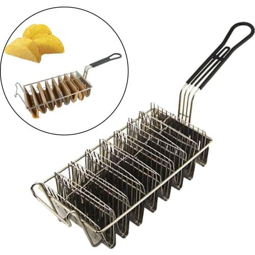 Taco Basket Taco Pancake Cake Toast Holder Shells Basket for 8 Shells Taco Holders Basket with Grip Handle Taco Holder Stand