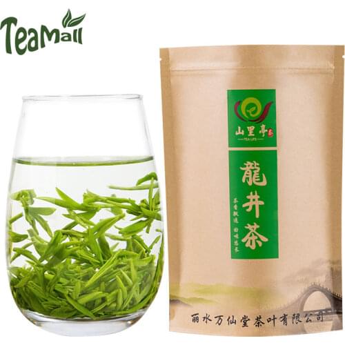 2021 Dragon Well Green Chinese Tea Luzhou Type Loose Leaf Dragonwell with Bean Fragrance 250g
