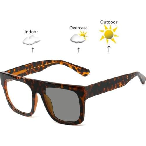 Female Glasses Photochromic Finished Myopia Glasses Photosensitive Chameleon Anti-glare Change Color Lens Prescription FML