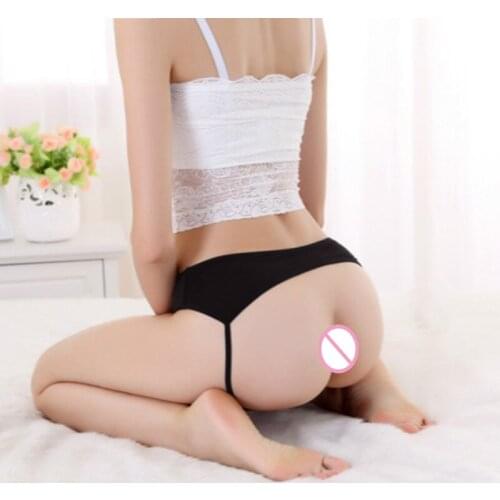 Women Sexy Lingerie Hot Erotic Sexy Panties Porn Lace Underwear Crotchless Underpants Sex Wear Briefs with Bow Front