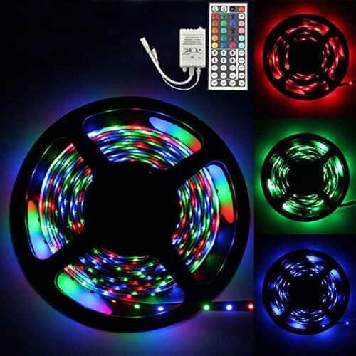 1 Set RGB SMD 3528 LED Lights with 1M 3M 5M 10M 20M Flexible Belt +44 Key Infrared Remote Control for Home / Wedding Decoration
