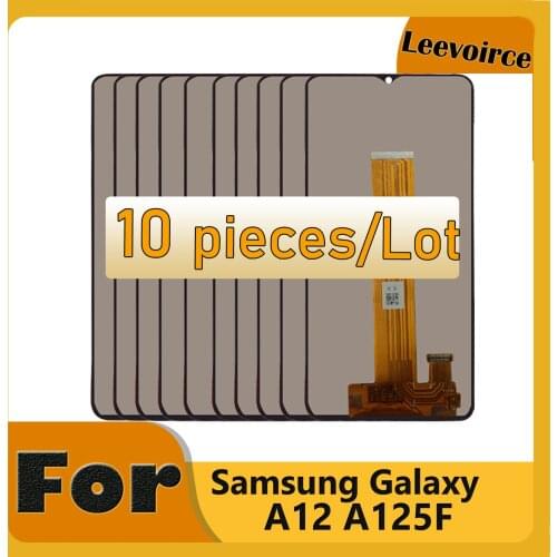 10 Pieces Original LCD For Samsung Galaxy A12 A125 LCD Display With Frame Touch Screen Digitizer For Samsung SM-A125F A125F/DS