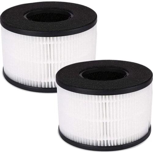 2 Pcs 3 in 1 True HEPA Replacement Filter Elements,Suitable for PARTU BS-03 Air Purifier Part U and Part X,Air Purifier