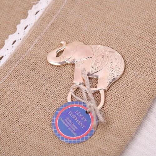 200pcs Metal Lucky Golden Elephant Beer Bottle Opener Gold Casamento Wedding Favors Party Decor Giveaway Gift For Guest ZA1336