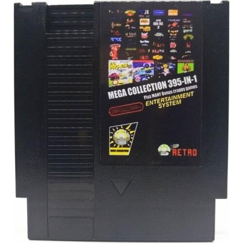 2021 Newest MEGA COLLECTION GAMES OF NES 395 in 1Game Cartridge for NES Console, total 395 games 512MBit Flash Chip in use