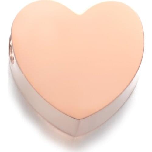 5pcs/lot 7*8mm Fashion Heart Bead 1.8mm Hole DIY Heart Charm for Making Necklace & Bracelet Charm Loose Beads 316L Accessories