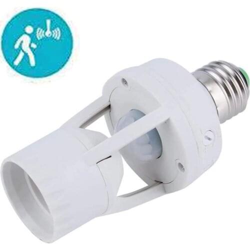 AC 110-220V 360 Degrees PIR Induction Motion Sensor IR infrared Human E27 Plug Socket Switch Base Led Bulb light Lamp Holder