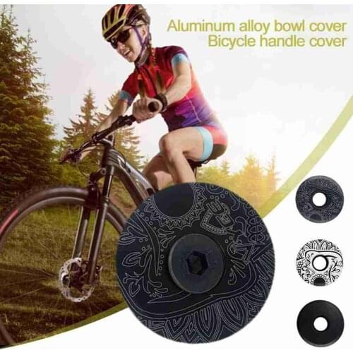 Aluminum Bike stem Cover with screw Road Bike MTB Bicycle Accessories Headset Cap Cap Fork Top Stem For 28.6mm Tube Cycling U5C8