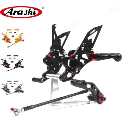 Arashi For SUZUKI GSXR600 GSXR750 2006 - 2010 Rearset Adjustable Footrests Foot Pegs GSX-R600 GSX-R750 2007 2008 2009 GSXR 750