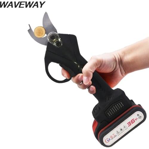 Haowook 36VF 2000mAh Wireless Electric Rechargeable Scissors Pruning Shears Tree Garden Pruner Secateur Branches Pruning Tools