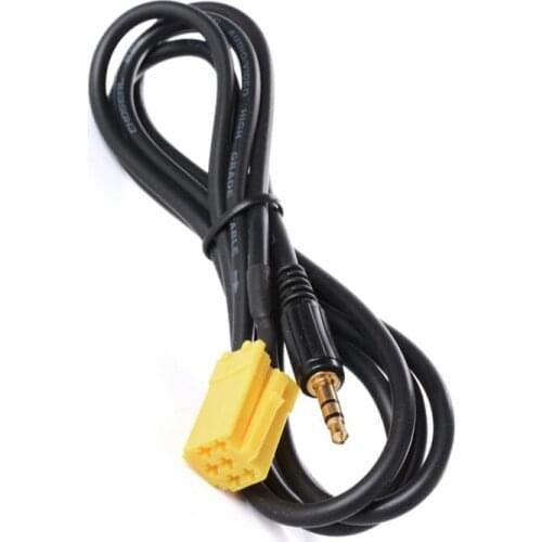 Biurlink 10Pcs MINI ISO 6Pin Connector to 3.5MM Jack Aux Cable Adapter for Fiat Grande Punto Alfa Romeo