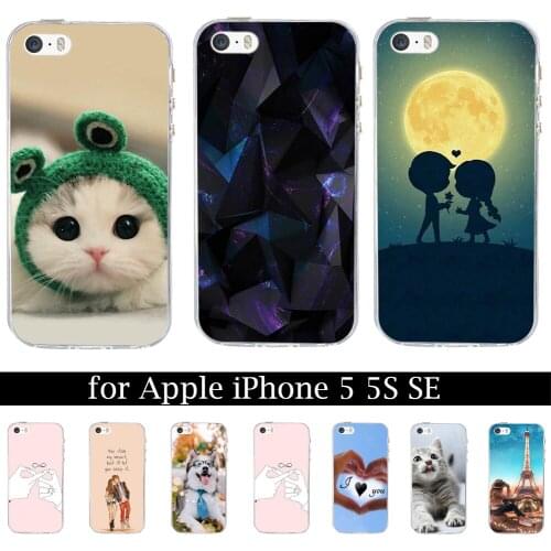 FRUITWORLD For iPhone 5 Case Cat Capa For iPhone 5S Case Silicon TPU Cover For iPhone SE Case For iPhone 5 5S SE Phone Cases