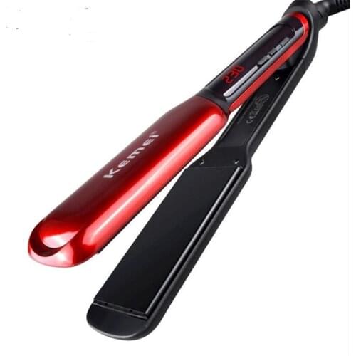 Electric 2 Inch Silk Straightener LCD Flat Iron Wand Digital Ionic Hair Straightening Ceramic Hairstyling Salon Styling Curling